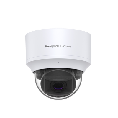 [N4-HC60W35R2-198031] Domo IP 5 MP / Lente Mot. 2.7 a 13.5 mm / Interior / 30 mts IR / H.265 / NDAA / ONVIF / IP52 / IK10 / Detección Sabotaje / Movimiento / Rostros / Intrusión / Merodeo / Objeto Abandonado / Audio I/O / PoE / Serie 60 / Honeywell Security