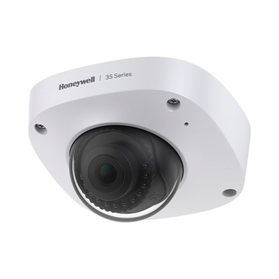 [N4-HC35W25R3-210109] Mini Domo IP 5 Megapixel / Lente 2.8 mm / 30 mts IR / Ultra Baja Iluminación / NDAA / ONVIF /  IP67 / IK10 / IA (Filtro de Humanos y Vehiculos) / Merodeo / Conteo de Personas / PoE / Audio y Alarmas I/O / Serie 35 / Honeywell Security