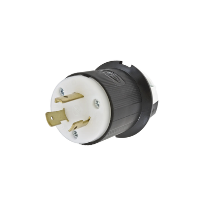 [N4-HUB-HBL-2321-211339] Clavija Industrial con Bloqueo de Media Vuelta / 20 A 250 V CA / 2 Polos 3 Hilos / Color Blanco y Negro / Nema L6-20P.