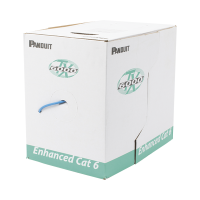 [N4-PUL6004BU-FE-183304] Bobina de Cable UTP 305 m. de Cobre, TX6000™ PanNet, Reelex, Azul, Categoría 6 Mejorado (23 AWG), LSZH (Bajo Humo, Cero Halógenos), de 4 pares