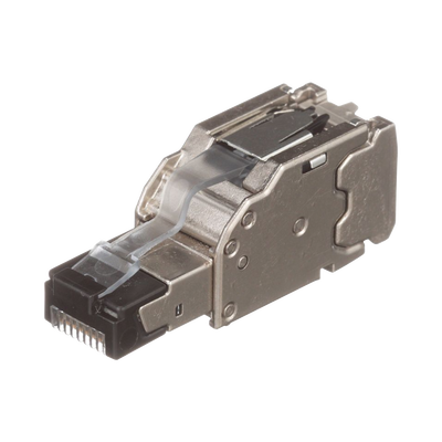 [N4-FPS6X88MTG-187687] Plug RJ45 Blindado, Instalación Recta, Terminación en Campo Certificable, Compatible con Cat5e, Cat6 y Cat6A, Color Plata