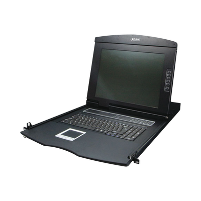 [N4-KVM-210-08M-139586] Switch KVM con Monitor de 17"con Teclado y Trackpad para Rack de 1U de Cuatro Postes, 8 Puertos VGA Para Acceder y Controlar Hasta 8 Computadoras Desde una Sola Consola