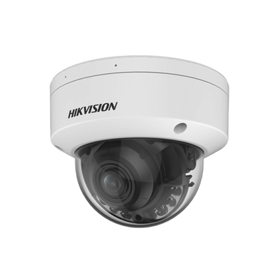 [N4-DS-2CD3746G2HT-LIZSU(256G)-232975] Domo IP 4 Megapixel / Lente Mot. 2.7 - 13.5 mm / Dual Light (40 mts IR + 40 mts Luz Blanca) / SSD Integrado 256 GB / 2 Micrófonos Integrados / Alarmas I/O / IP67 / IK10 / WDR 130 dB / PoE + / AcuSense / DarkFighter S /