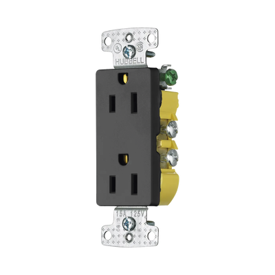 [N4-HUB-RRD-15BK-219046] Contacto Duplex Decorador 15A 125V / 2 Polos 3 Hilos/ Nema5-15R / Color Negro.