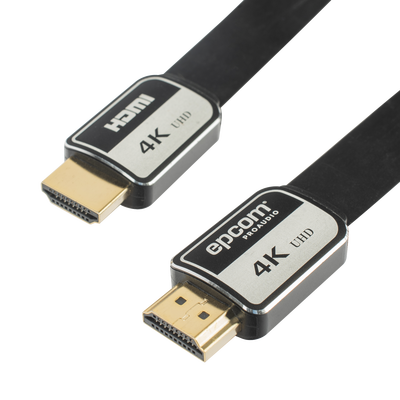 [N4-EP-PH-4K-1M-224592] Cable HDMI de 1m | Alta Definición | Version 2.0 | Alta velocidad 18Gbps | 4K@60Hz | Conectores Chapados en Oro | Tipo Plano