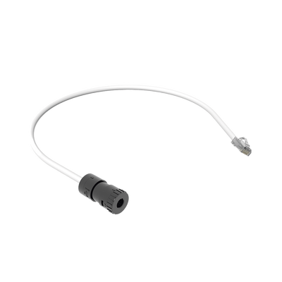 [N4-FC-ICCP0.5MWH-202808] Cable de Conexión en Campo Jack a Plug RJ45, Categoría 6A, CMP (Plenum), 0.5 Metros, Color Blanco
