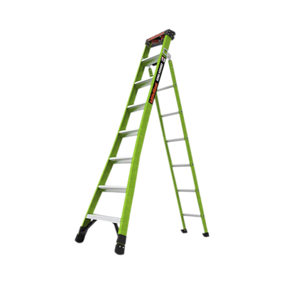 [N4-KING-KOMBO2-8IAAC-207401] Escalera de Tijera 3 en 1 de 2.44 Metros, Fibra de Vidrio (SKU13908-001). Hecha en E.U.A. (Versión 2.0)