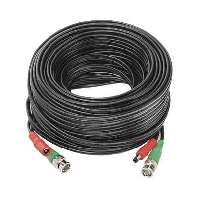 [N4-DIY-20M-HD-88118] Cable coaxial ( BNC RG59 ) + Alimentación / SIAMÉS / 20 Metros / 100 % COBRE / Para Cámaras 4K  / Uso interior y exterior