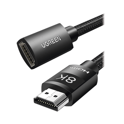 [N4-40447-217200] Cable de extensión HDMI 8K / 1 Metro / Macho a Hembra / HDMI 2.1 / 8K@60Hz / Núcleo de Cobre Puro 28AWG / Soporta la Conexión de hasta 3 Metros de largo en HDMI 2.1