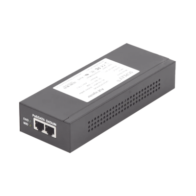 [N4-LAS30-57CN-RJ45-86045] Inyector Super Hi-PoE / 56 Vcc / 30 Watts / Para Domos HIKVISION PTZ / IP (-AE / DE) / Soporta 802.3 af /at / Para Aplicaciones de CCTV