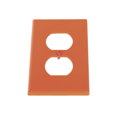 [N4-HUB-P80R-208585] Tapa para Contacto Dúplex Color naranja.