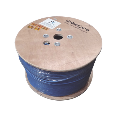 [N4-PRO-CAT-6-PLUS/1000M-77420] Bobina de 1000 Metros Cable Cat6+ CALIBRE 23 ALTO DESEMPEÑO, ETL,UL, color azul, super flexible, de 1000 metros, para aplicaciones de CCTV, video HD, y redes de datos.