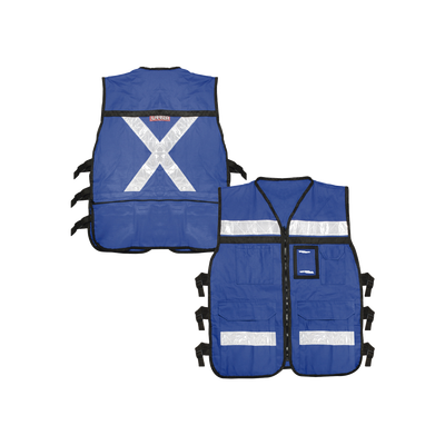 [N4-SYS-USC-H43-216542] Chaleco Reflejante con 6 Bolsas Externas / 6 Broches ajustables / Talla Extra Grande.