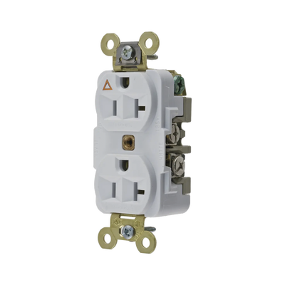 [N4-HUB-IG5362W-213473] Contacto Dúplex Conexión a Tierra Aislada/ 20 A 125 V/ 2 polos 3 Hilos/ Color Blanco/ Nema 5- 20R/ Grado Industrial.
