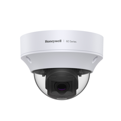 [N4-HC60W45R2-198020] Domo IP 5 MP / Lente Mot. 2.7-13.5 mm / Exterior / 50 mts IR / H.265 / NDAA / ONVIF / IP67 / IK10 / Detección Sabotaje / Movimiento / Rostros / Intrusión / Merodeo / Objeto Abandonado / Alarmas y Audio I/O / PoE / Serie 60 Honeywell Security