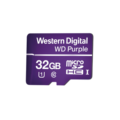 [N4-WD32MSD-160301] Memoria microSD de 32GB PURPLE, Especializada Para Videovigilancia, 10 VECES MAYOR DURACIÓN, 3 AÑOS DE GARANTIA