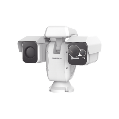 [N4-DS-2TD6267-100C4L/WY-196111] PTZ Punta de Poste IP Dual / Lente Térmico 100 mm (640 X 512) / Lente Óptico 56X Zoom (4 MP) / 800 mts IR Laser / 36 VCC / IP66 / Recubrimiento Anticorrosivo