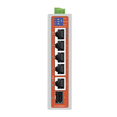 [N4-WIPS206GFIV2-218592] Switch Industrial / 4 Puertos 10/100 Mbps con PoE 802.3af/at / 2 Puertos Uplink Gigabit (1 Rj45 - 1 SFP) / PoE Hasta 250 m