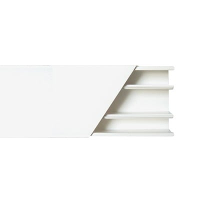[N4-TMK-2560-76985] Canaleta color blanco de 3 vías, de PVC auto extinguible, 60 x 25 x tramo 2.5m (5401-01250)
