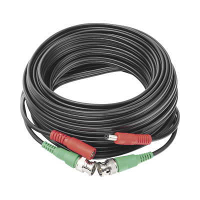 [N4-DIY-10M-4K-225798] Cable coaxial ( BNC RG59 ) + Alimentación / SIAMÉS / 10 Metros / Aleación Cobre + Aluminio CCA / Para Cámaras 4K  / Uso interior y exterior