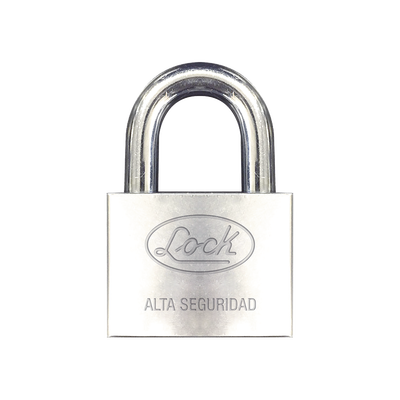 [N4-SYS-LCA-C60-214535] Candado de hierro alta seguridad con llave de disco/ Acabado Cromado/ Llaves Abloy/ Medida de Horquilla 50 mm.
