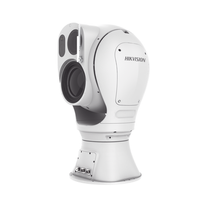 [N4-DS-2TD95C8-190ZK2FL/W-220604] PTZ Punta de Poste IP Dual / Lente Térmico de 38 a 190 mm (1280 X 1024) / Lente Óptico 100X Zoom (2 Megapixel) / 3 Kms de IR Laser / 48 VCD / IP67 / Detección de Fuego / Analiticas de Video