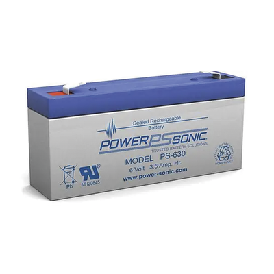 [N4-PS-630-217314] Batería 6V, 3.50AH, Para Respaldo, Tecnologías AGM/VRLA, 5 Años Vida Útil, Terminales F1, Reconocida UL