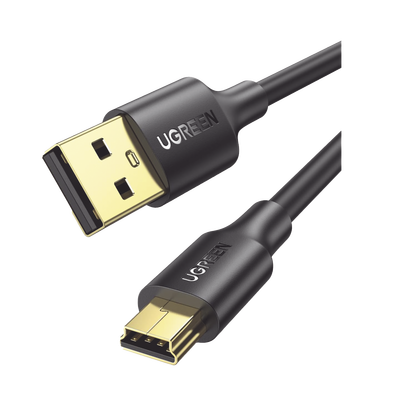 [N4-10355-224420] Cable USB-A 2.0 a Mini USB | 1m | Cable de Datos y Alimentación | 480Mps | Chip Inteligente | PVC | Para Discos Duros HDD o SSD, Go-Pro Hero, Mando de PS3, Cámaras Digitales, Reproductores MP3, MP4, etc.