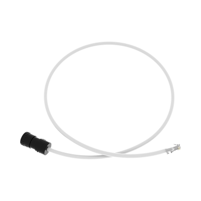 [N4-FC-ICCP1MWH-202811] Cable de Conexión en Campo Jack a Plug RJ45, Categoría 6A, CMP (Plenum), 1 Metro, Color Blanco