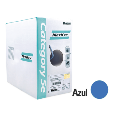 [N4-NUC5C04BU-CE-191523] Bobina de cable UTP 305 m. de Cobre, NetKey, Azul, Categoría 5e (24 AWG), PVC (CM), de 4 pares