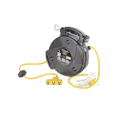 [N4-HUB-HBL-C40-123-TT-205733] Carrete de Cable comercial (12/3 rudo), para 125 V CA, 12.2 m de longitud con salida triple de 15 A.