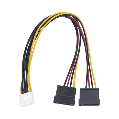 [N4-101-502-385-94924] Cable Doble de Corriente SATA / Compatible con DVR's epcom / HIKVISION / 25 cms de Longitud