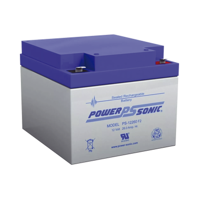 [N4-PS-12260-F2-183411] Batería 12V, 26AH, Para Respaldo, Tecnologías AGM/VRLA, 5 Años Vida Útil, Terminales F2, Reconocida UL