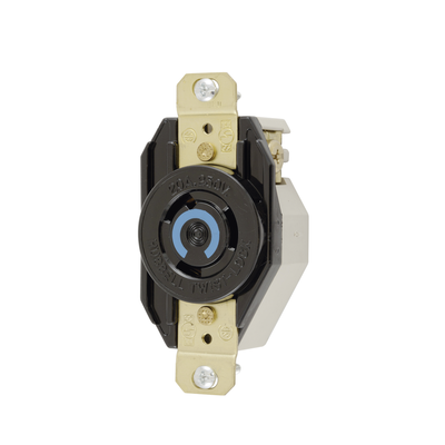 [N4-HUB-HBL-2320-211341] Receptáculo de Media Vuelta Industrial para Empotrar/ 20A  250V/ 2 Polos 3 Hilos/ NEMA L6-20R / Color Negro.