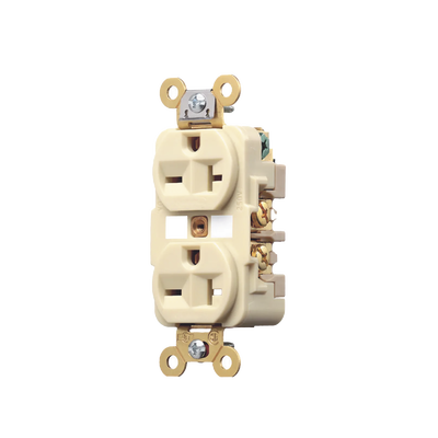 [N4-HUB-HBL-5462I-215771] Contacto Dúplex 20 A 250 V / 2 Polos 3 Hilos / Nema 6-20R / Grado Industrial /Color Marfil.