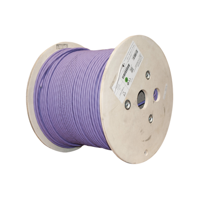 [N4-9T7L4-E10-135716] Bobina de Cable Blindado S/FTP de 4 pares, Cat7A, Inmune a Ruido e Interferencias, LS0H (Bajo humo, Cero Halógenos), Color Violeta, 305 m
