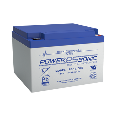 [N4-PS-12260-B-231603] Batería 12V, 26AH, Para Respaldo, Tecnologías AGM/VRLA, 5 Años Vida Útil, Terminales M5, Reconocida UL