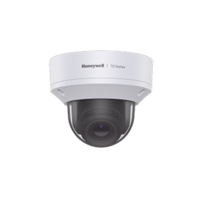 [N4-HC70W48R2-215376] Domo IP 8 MP / Lente Mot. 3.6  a 11 mm / H.265 / NDAA / ONVIF / IK10 / WDR 130 dB / IA Avanzado Detección Sabotaje / Movimiento / Rostros / Intrusión / Merodeo / Objeto Abandonado / Alarma y Audio I/O / PoE / Serie 70 / Honeywell Security