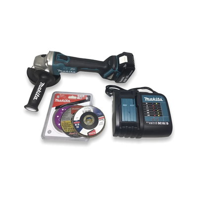 [N4-DGA456STX3-206318] Miniesmeril 115mm 4-1/2in 8.500 Rpm,1 Batería 18V Li-ION de 5.0 Ah, Cargador y 3 Discos.
