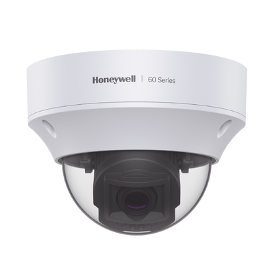 [N4-HC60W45R4-193664] Domo IP 5 MP / Lente Mot. 7 a 22 mm / Exterior / 50 mts IR / H.265 / NDAA / ONVIF / IP67 / IK10 / Detección Sabotaje / Movimiento / Rostros / Intrusión / Merodeo / Objeto Abandonado / Alarmas y Audio I/O / PoE / Serie 60 / Honeywell Security