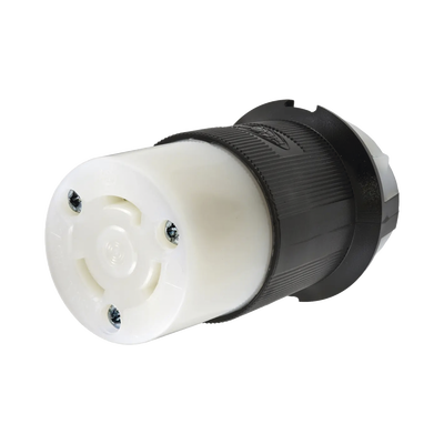 [N4-HUB-HBL2613-213871] Conector Industrial con Bloqueo de Media Vuelta / 30 A 125 V CA / 2 Polos 3 Hilos / Color Blanco y Negro / Nema L5-30R.