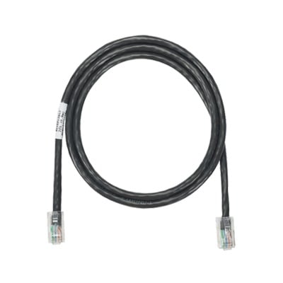 [N4-NK5EPC3BLY-74179] Cable de parcheo UTP Categoría 5e, con plug modular en cada extremo - 1 m. - Negro