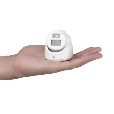 [N4-DS-2CE70D0T-ITMFW-176627] Ultra Mini Turret TURBO 2 Megapixel (1080p) / Gran Angular / Lente 2.8 mm / 20 mts IR EXIR / Exterior IP67 / 4 Tecnologías (TVI / AHD / CVBS) / dWDR / Color Blanco