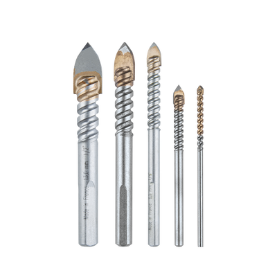 [N4-B-68993-195844] Juego de 5 brocas para vidrio de 1/8"-3/16"-1/4"-3/8"-1/2"