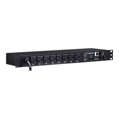 [N4-PDU41001-151013] PDU Switchable por Toma, Para Distribución de Energía, Entrada 120 Vca NEMA 5-15P, Con 8 Salidas NEMA 5-15R, Horizontal 19in, 1UR