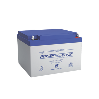 [N4-PS-12260-T12-221443] Batería 12V, 26AH, Para Respaldo, Tecnologías AGM/VRLA, 5 Años Vida Útil, Terminales T12, Reconocida UL