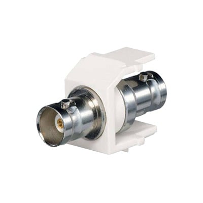 [N4-NKBNCMWHY-74272] Módulo Acoplador Coaxial Tipo BNC, Keystone, de 50 Ohms, Color Blanco