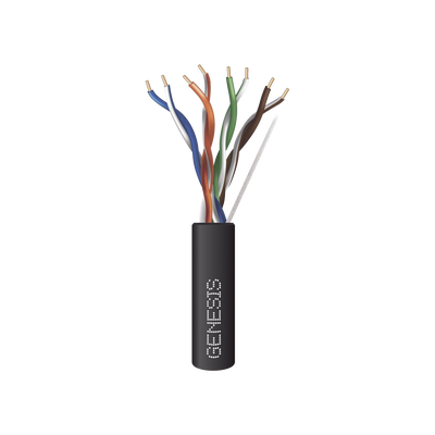 [N4-6361-2108/1000-197966] Bobina de Cable de 305 metros / UTP Cat6 PLENUM / Color Negro / UL, CMP SPNLS / Probado a 350 Mhz / Aplicaciones de CCTV / Redes de datos / IP Megapixel / Control RS485