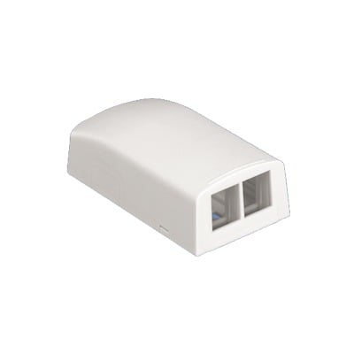 [N4-NK2BXEI-A-74119] Caja de Montaje en Superficie, Para 2 Módulos Keystone, Color Marfil
