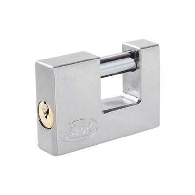 [N4-SYS-L22-C70-ECSB-214523] Candado para Cortina Metálica / Medida 70 mm/ Acabado Cromo Satinado/ Nivel de Seguridad 6 / Llave Estándar.